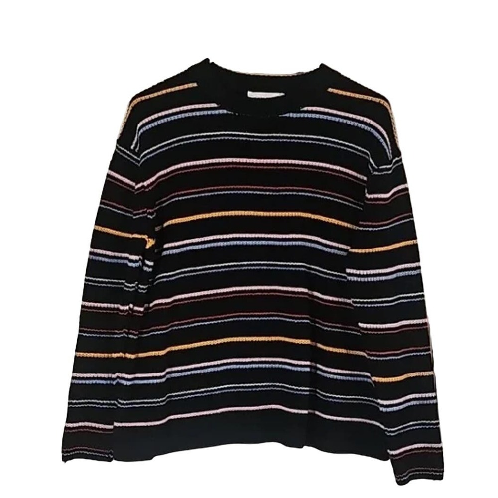 Popsugar Colorful Striped Cotton Sweater Size M